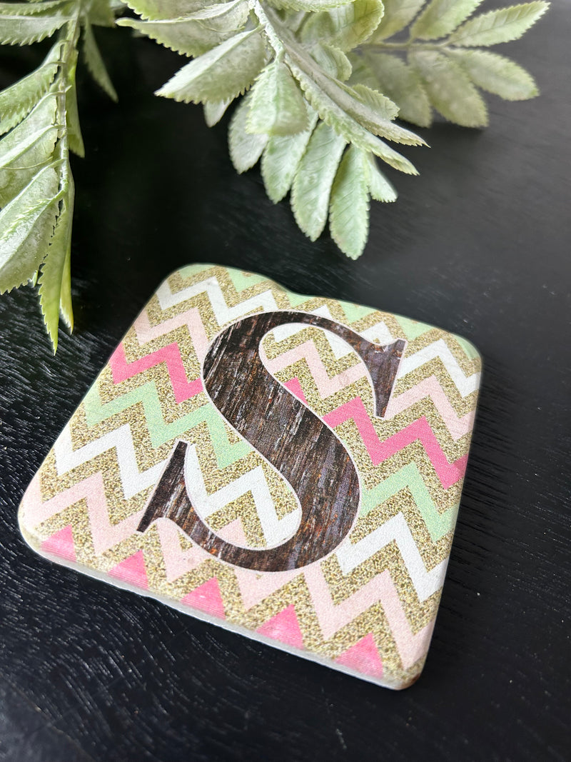 Alphabet drink resin coasters