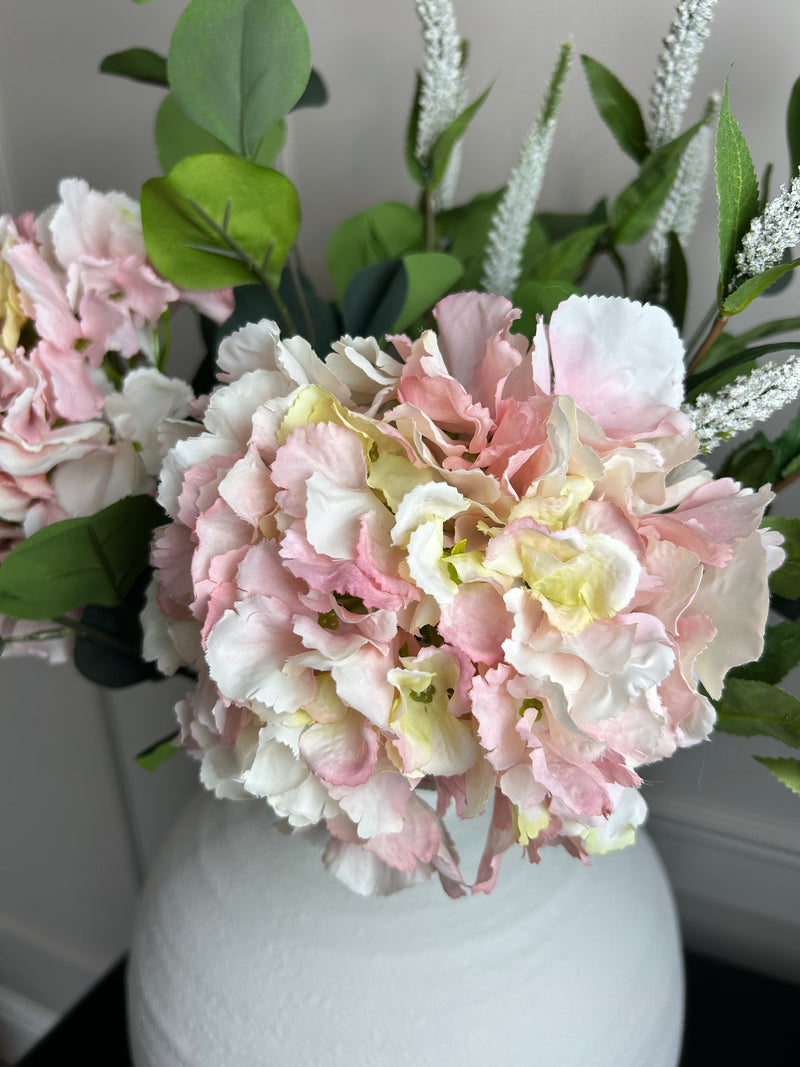 Soft pink French hydrangeas 56cm