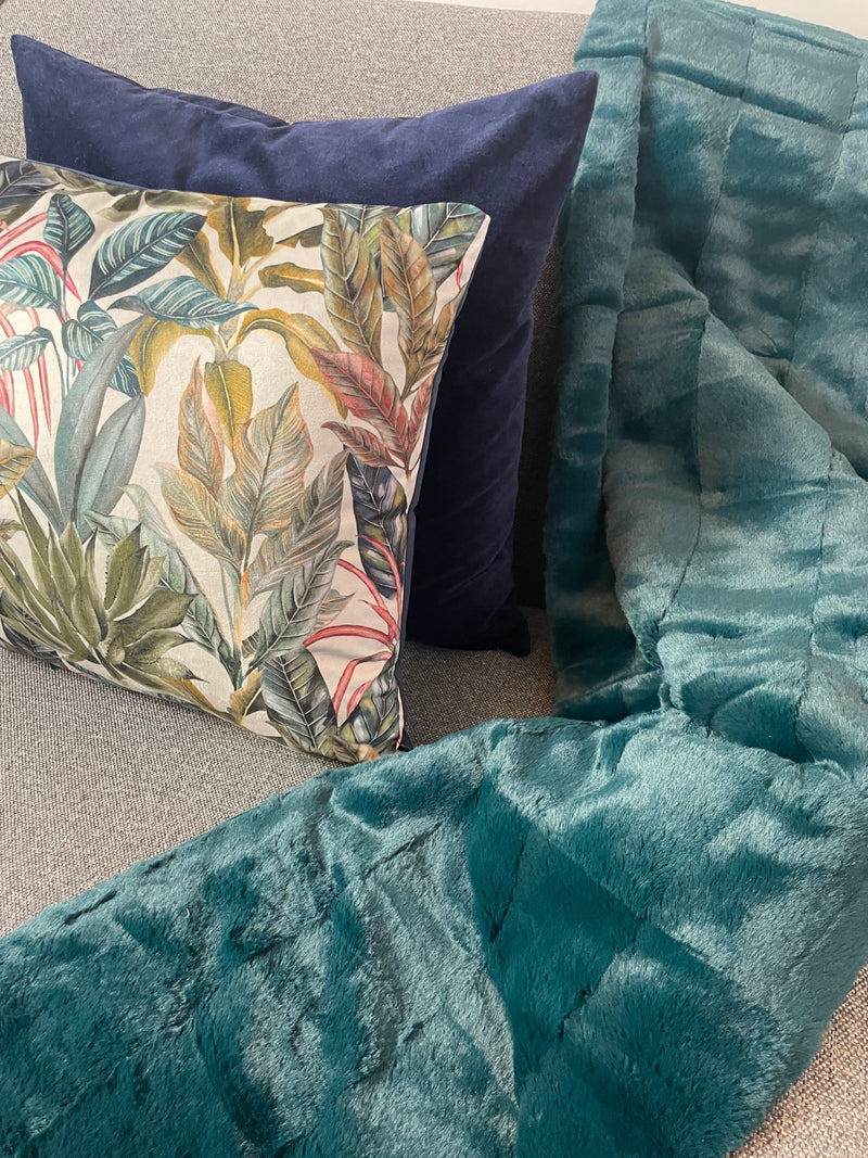 Emerald Green Empress fur throw