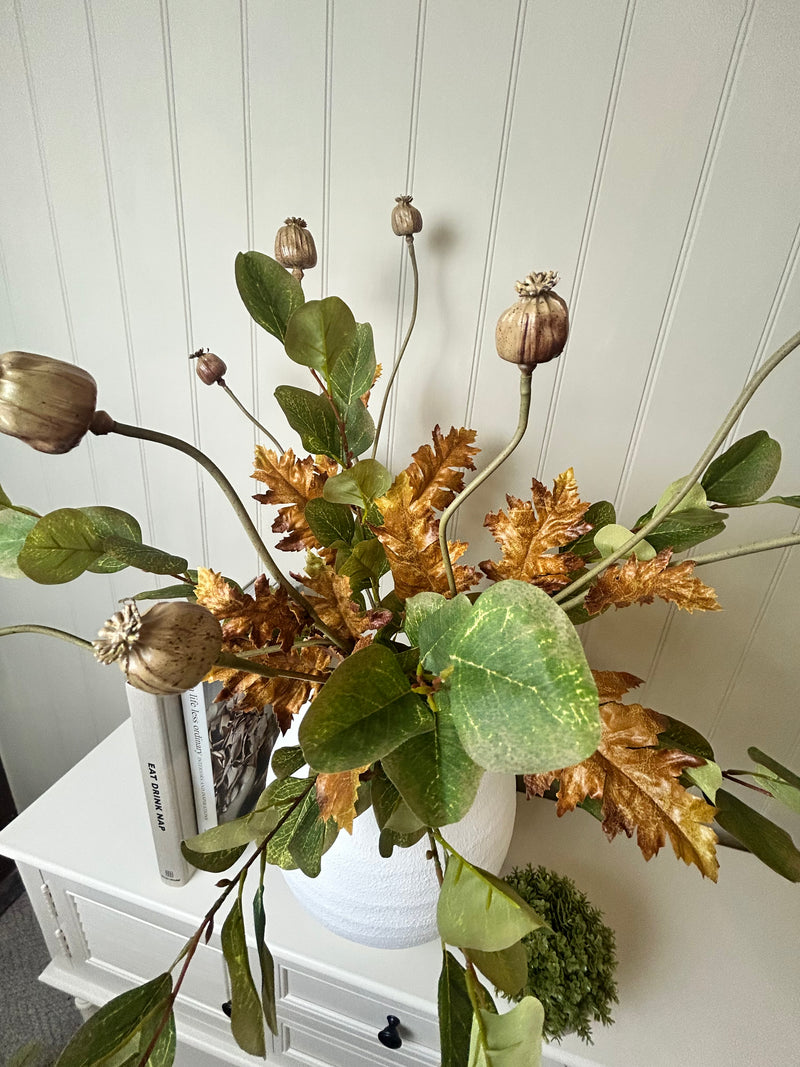 Brown poppy leaf stem 85cm