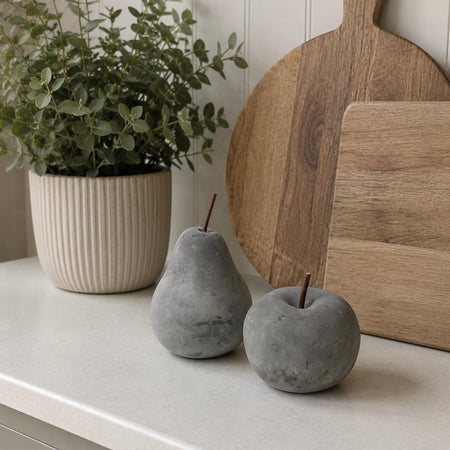 Concrete Apple & Pear Set