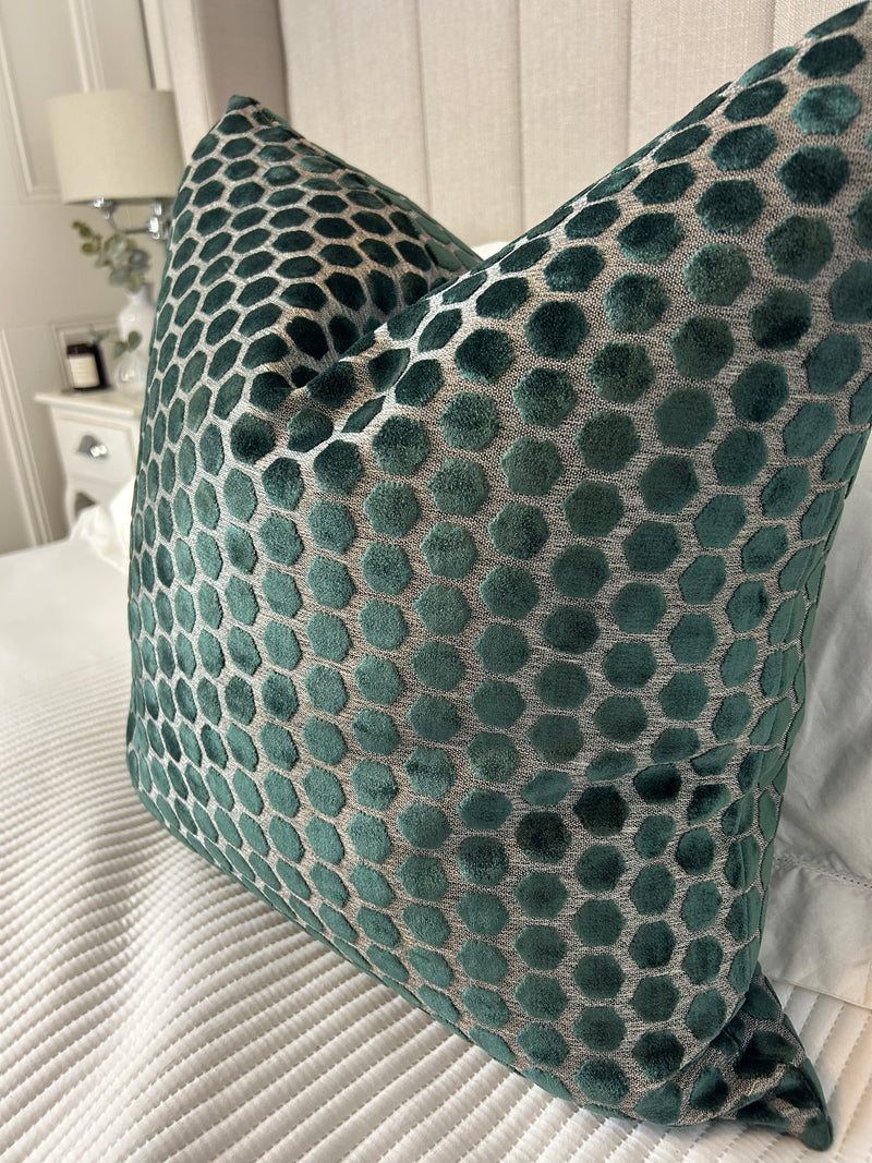 Pine dark Green Jorvik luxury cushion 43x43cm & 56x56cm