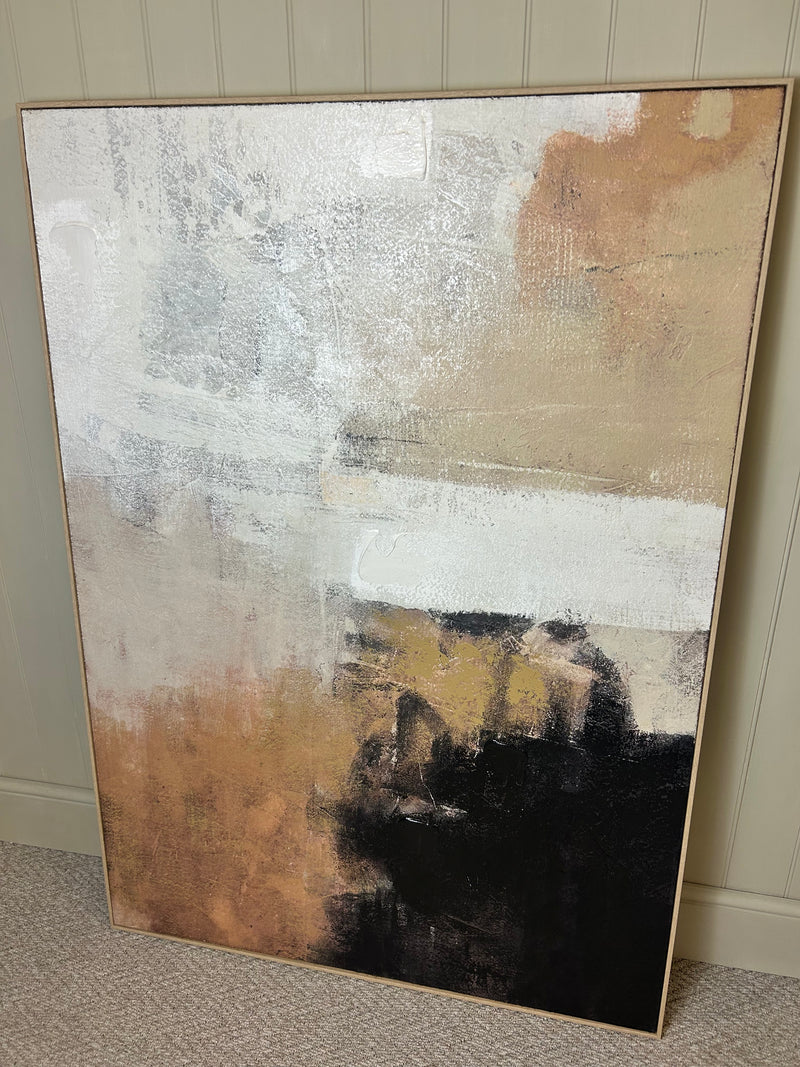 Textured Pallet of Rich Tones Large framed Canvas