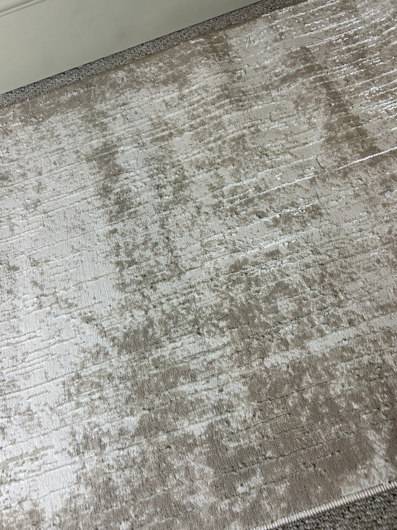 Calcatta earth marble cream neutral beige stone look rug runner mat 80x150