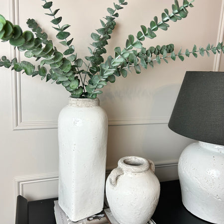 Off White Column Tall Vase