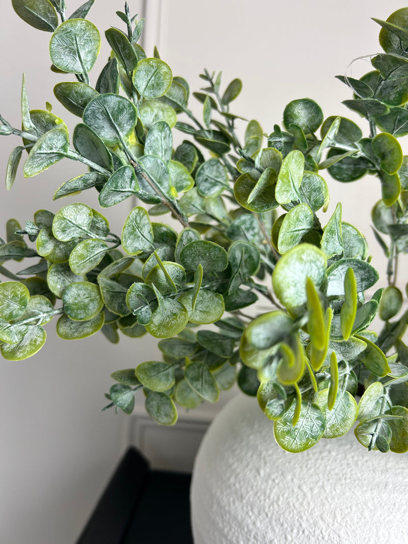 Gum drop button leaf stem multi bunch eucalyptus 69cm