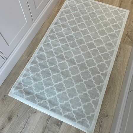 Natural Neutral Patterned Washable Runner rug mat 2 sizes