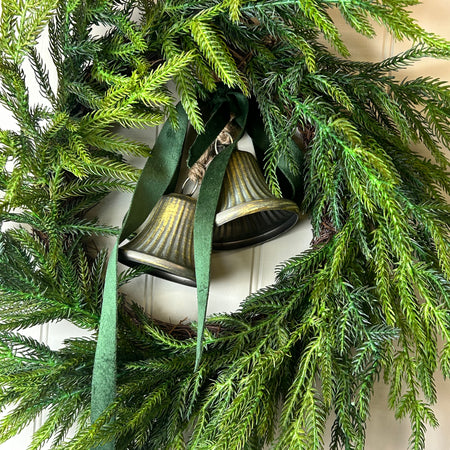 Real touch feel Norfolk pine wreath 50cm
