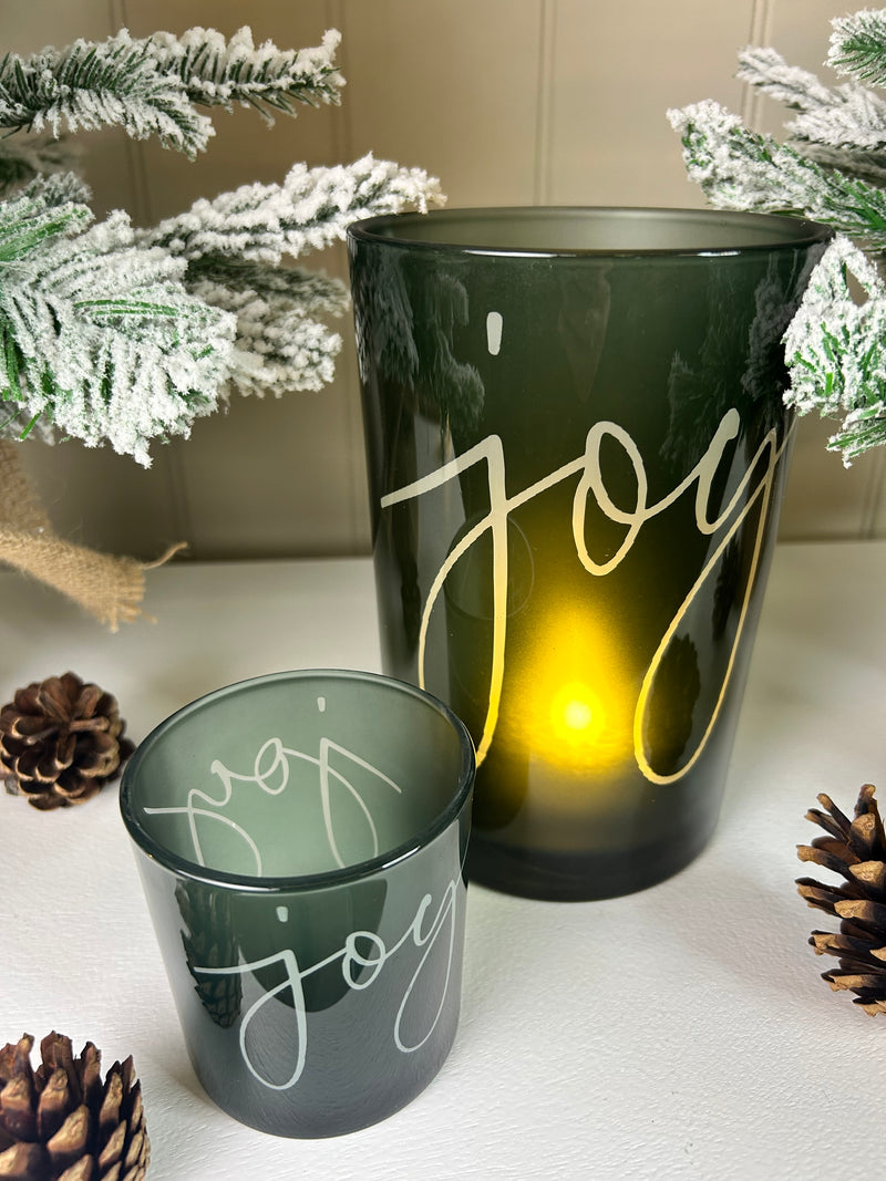 Green joy candle small, 2 sizes