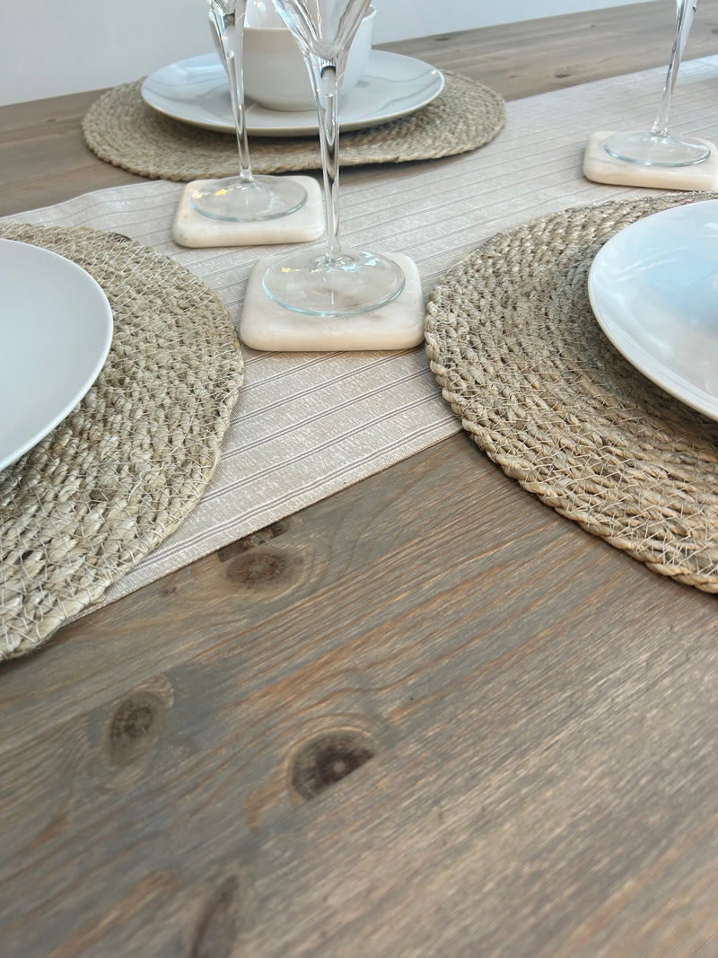 Set of 4 jute round placemats