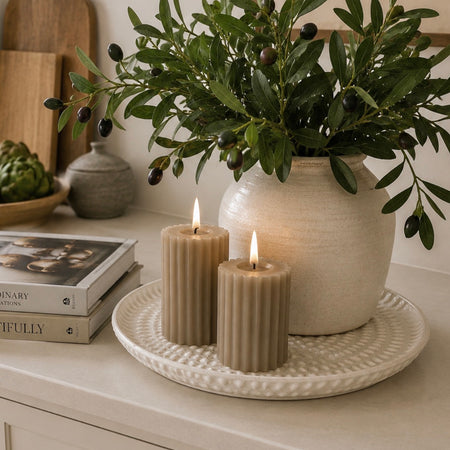 White dimple detail round tray plate 37cm