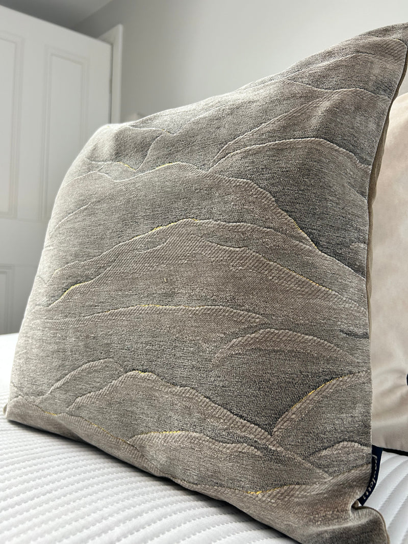 Stratus Two Tone Dark Taupe Cushion 45cm