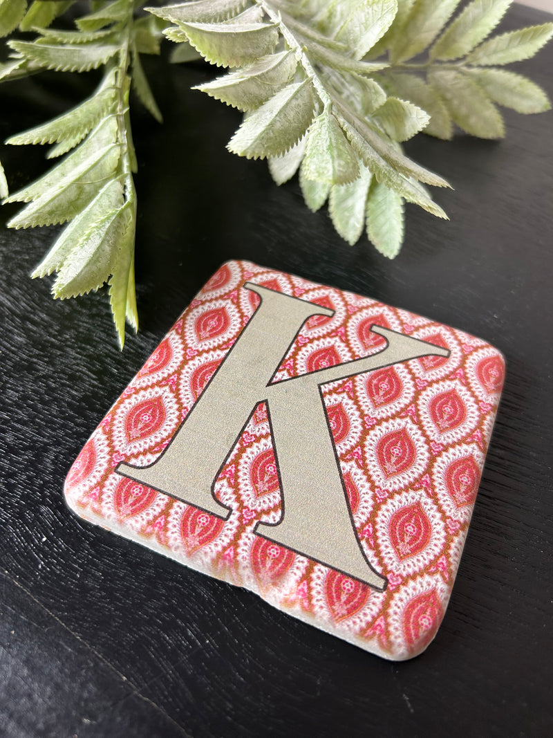 Alphabet drink resin coasters