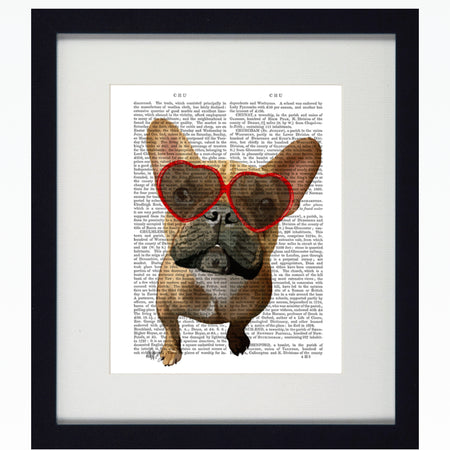 Dogs in love framed print