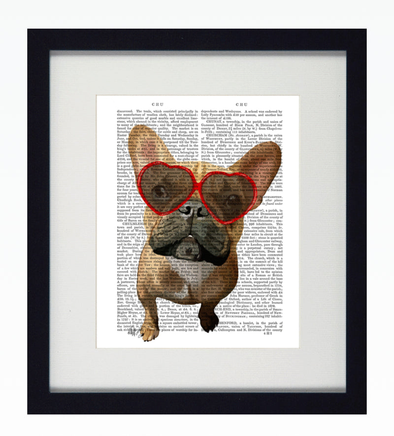Dogs in love framed print