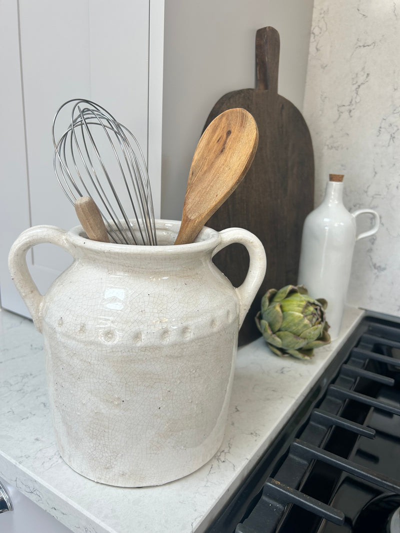 Urn Style Double Handled Vase jar utensils