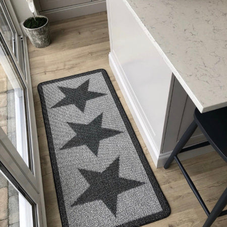Store Seconds charcoal washable runner rug mat 67x200cm