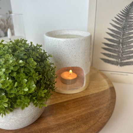 Two tone oil wax melt burner