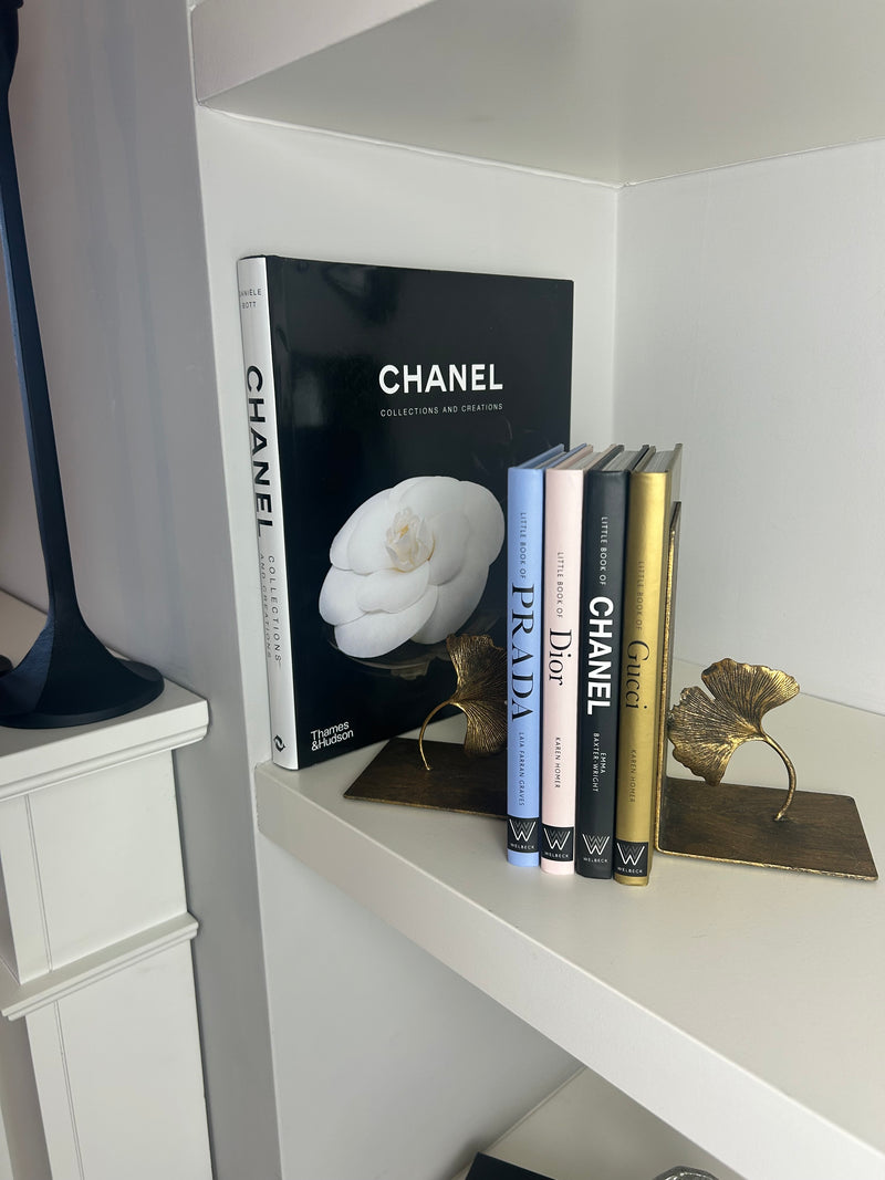 Gold Lotus Leaf Bookends