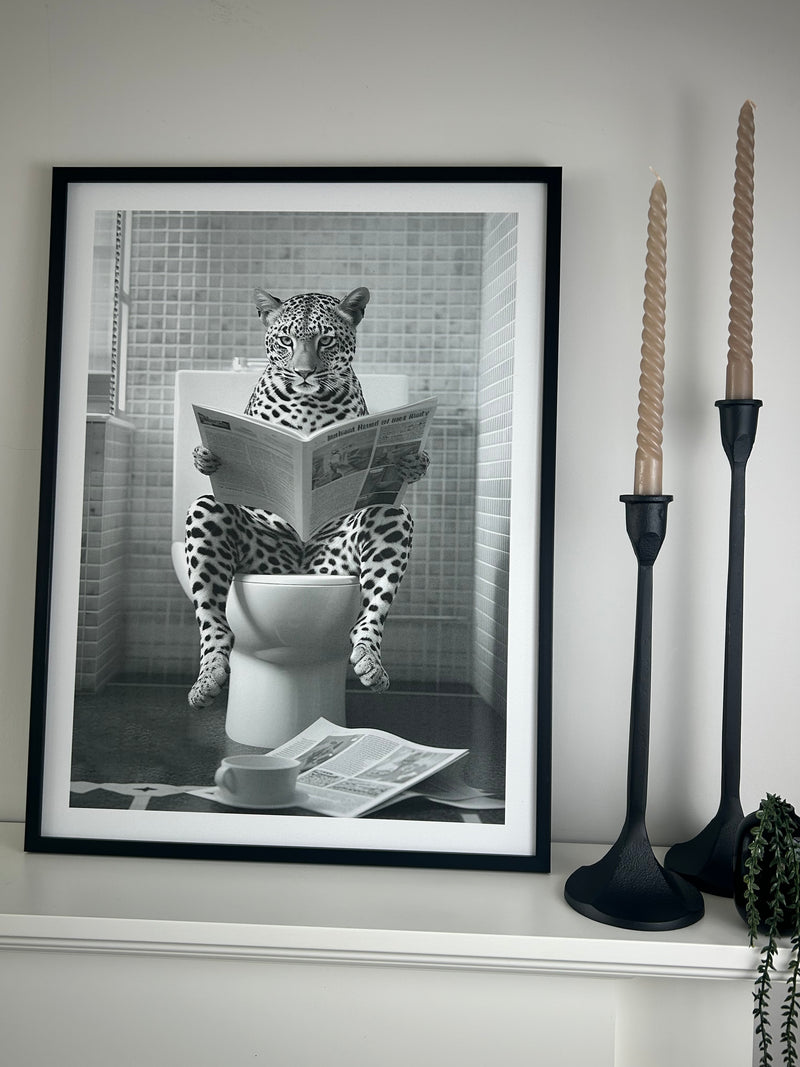 Large Bathroom Black Framed Animal Prints 60cm 3 styles