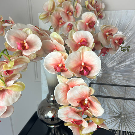 Set of 3 stems real feel pink orchids 106cm