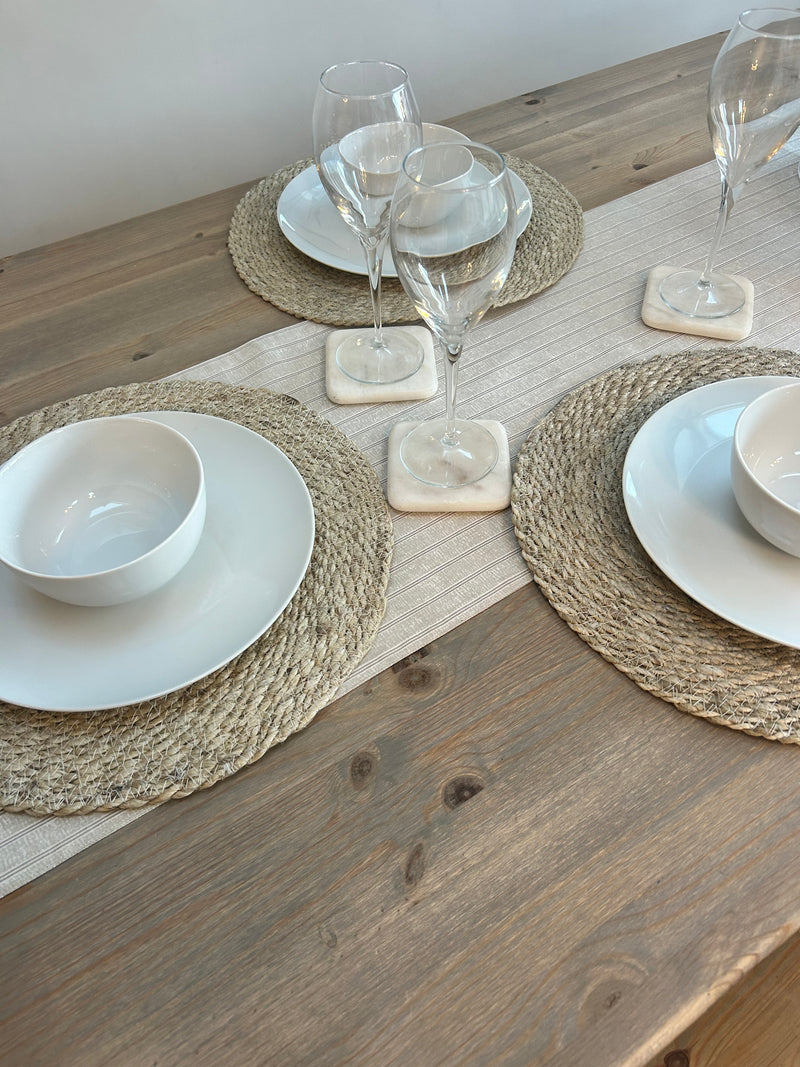 Set of 4 jute round placemats
