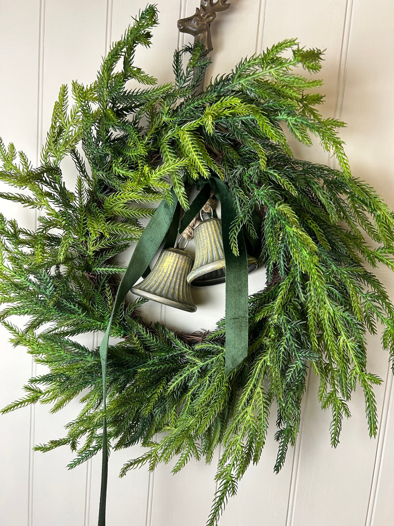 Real touch feel Norfolk pine wreath 50cm