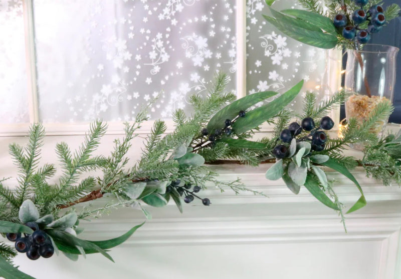 Blueberry and foliage garland 150cm
