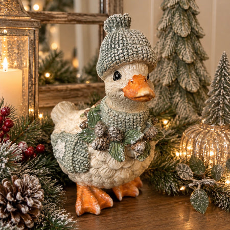 Festive Christmas Standing Ducks, Mixed Style