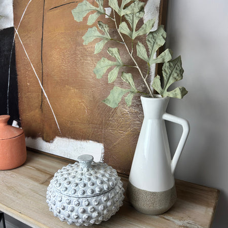Two tone textured shaped jug
