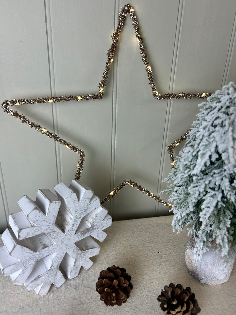 Aluminium Christmas Tree on Wood Base, 2 Sizes