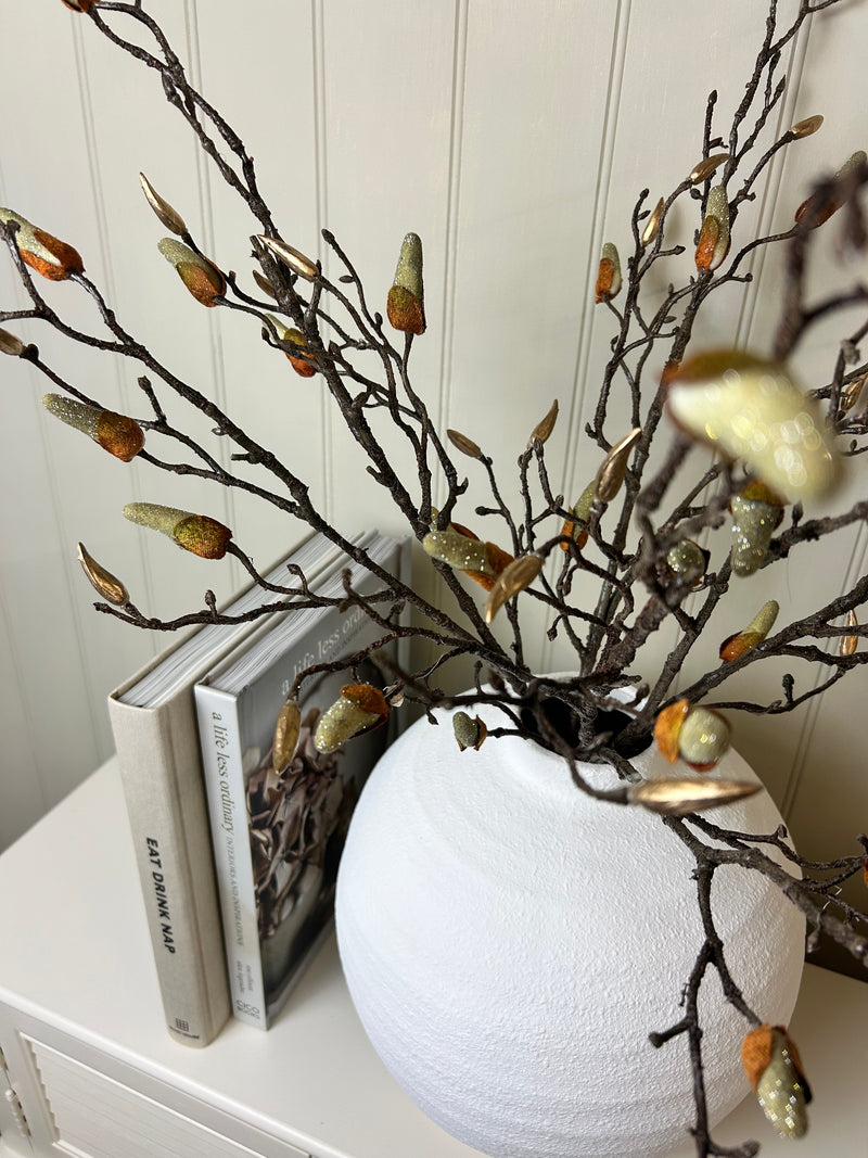 Magnolia stem Branch with gold bud