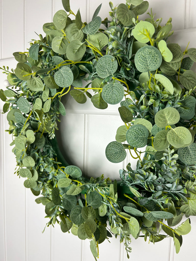 Green foliage wreath 50cm