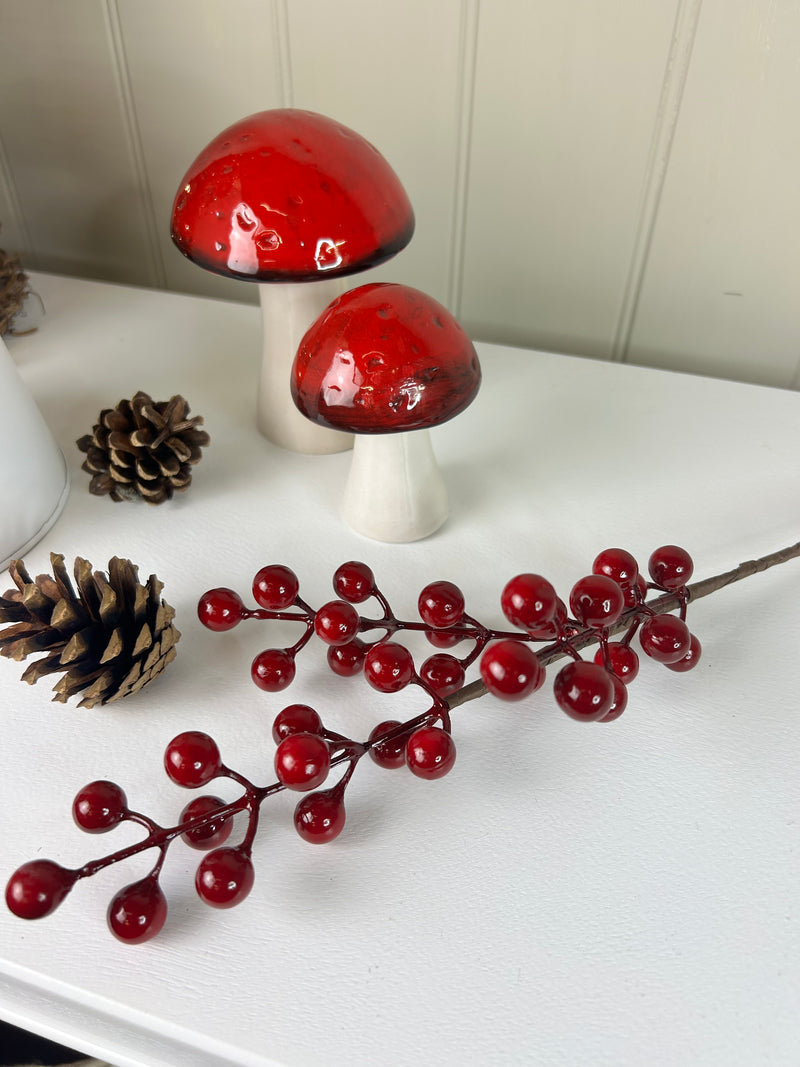 Red berry pick stem 42cm