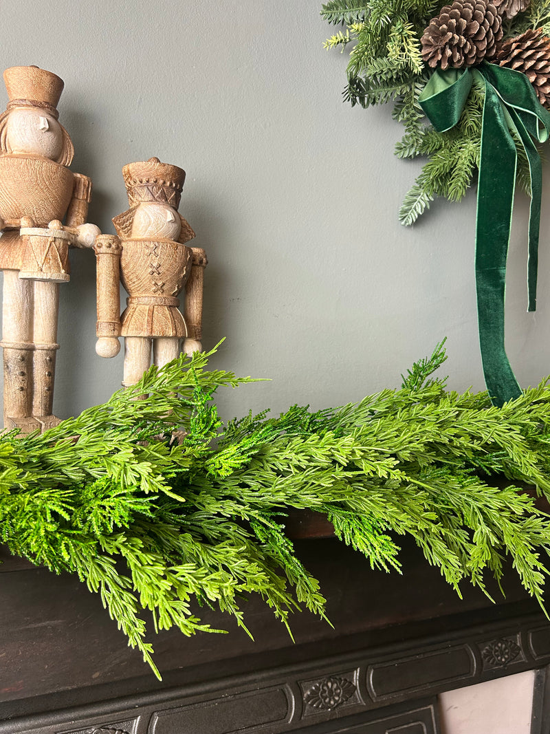 Real touch cedar full realistic pine garland long 200cm