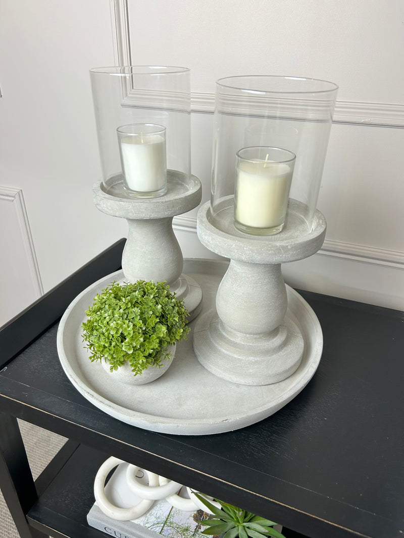 Cement round tray plate