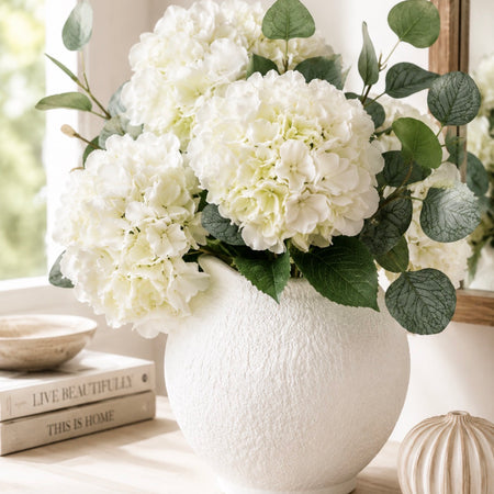 Cream off white French Hydrangea 54cm