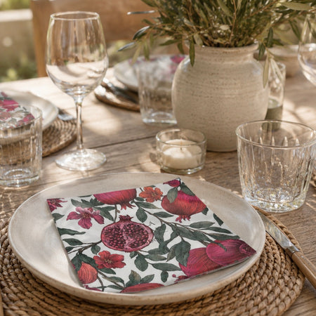 Pack of 20 pomegranate paper napkins