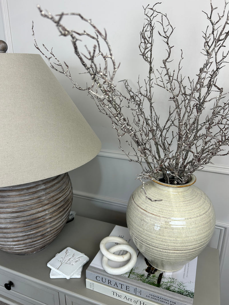 Textured round shaped vase