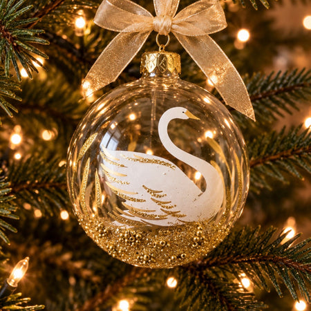 Gold swan hanging decoration