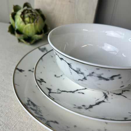 Marble Effect 12 Piece Dinner Set