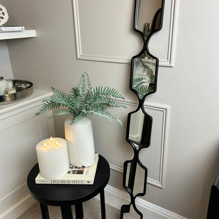 Store seconds Black Tall Slim Square Mirror