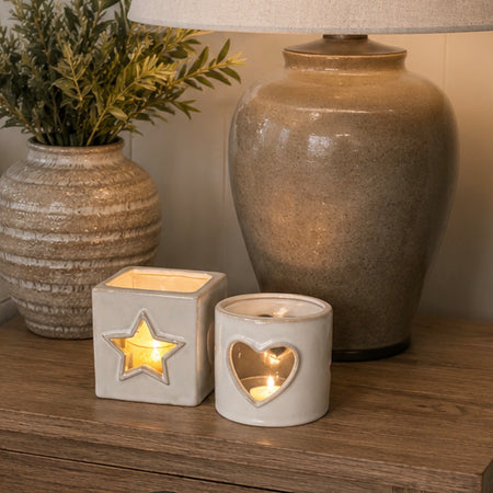Heart Star Tea Light Candle Holder, 2 Styles