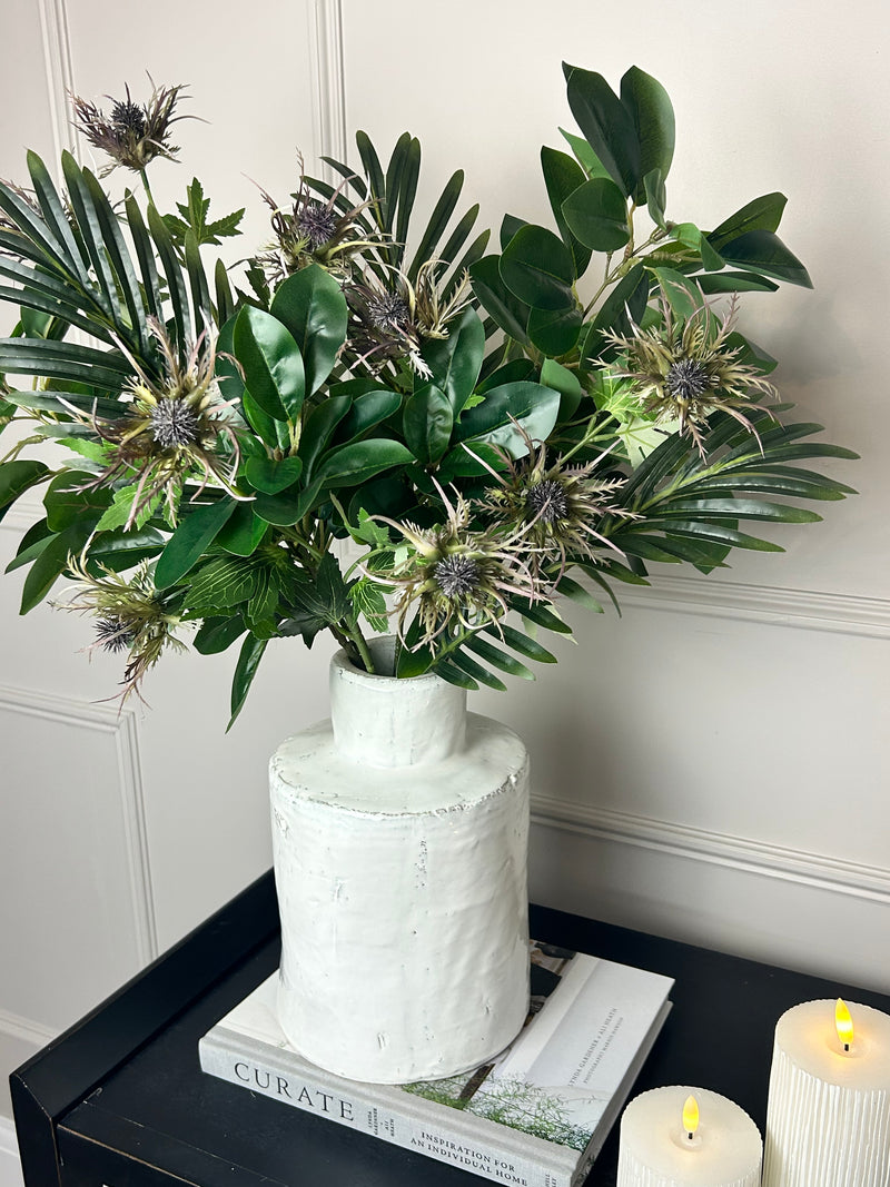 Store seconds Green purple thistle fern tropical arrangement