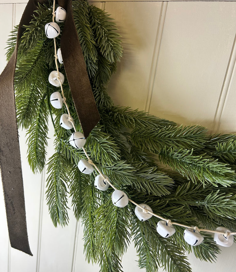 Delicate White Bell Garland 120cm
