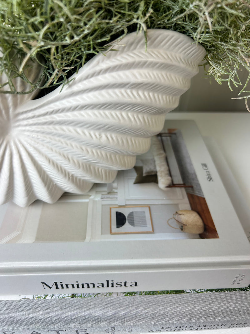 White Conch Shell Planter Pot