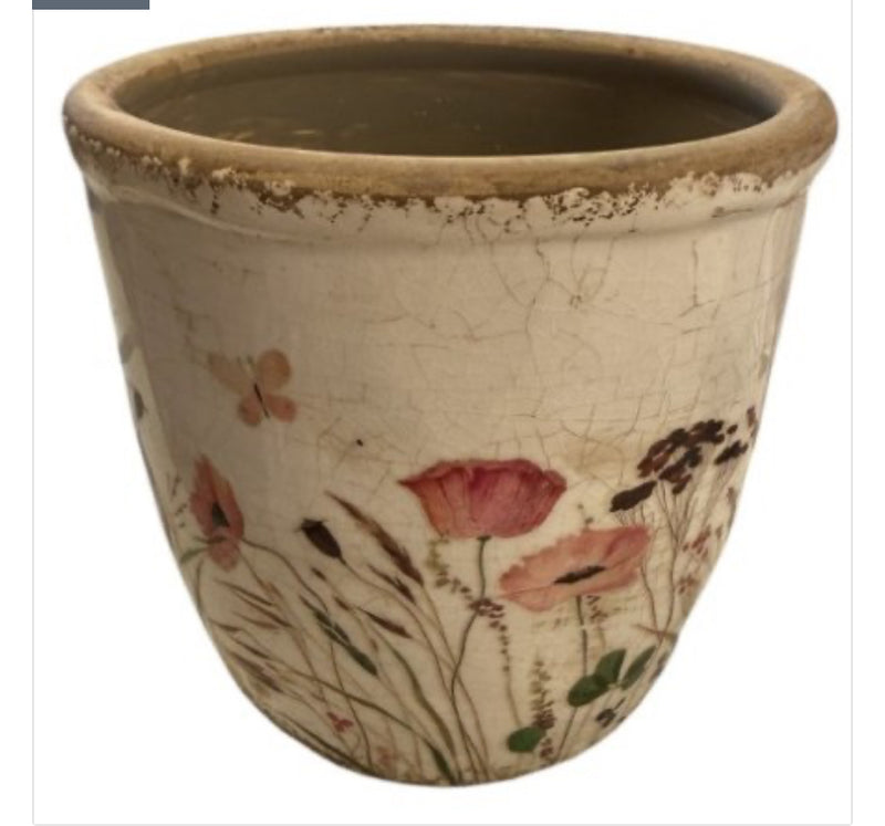 Meadow Detail Rustic Plant Pot 14cm