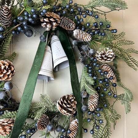 Pinecone blueberry and eucalyptus wreath 56cm