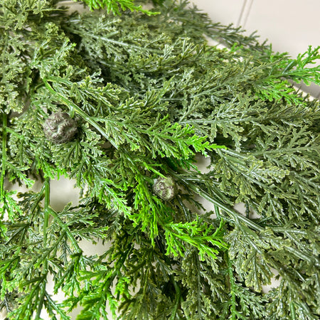 185cm cedar full real feel garland with seeds 6ft