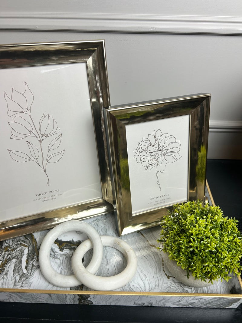 Metallic champagne gold chunky frame 2 sizes